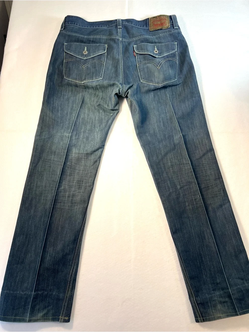 Levi’s 514 Slim Straight Jeans Men’s 36x32 Blue Denim Flap Pocket Casual Classic
